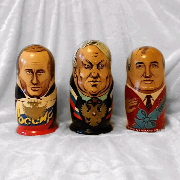 💥 SOLD 💥 Russian Political Leaders Nesting Dolls